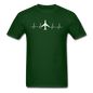 Aviation Heartbeat - Jet - White - Unisex Classic T-Shirt - forest green