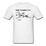 How Planes Fly - Black - Unisex Classic T-Shirt - white