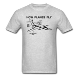How Planes Fly - Black - Unisex Classic T-Shirt - heather gray