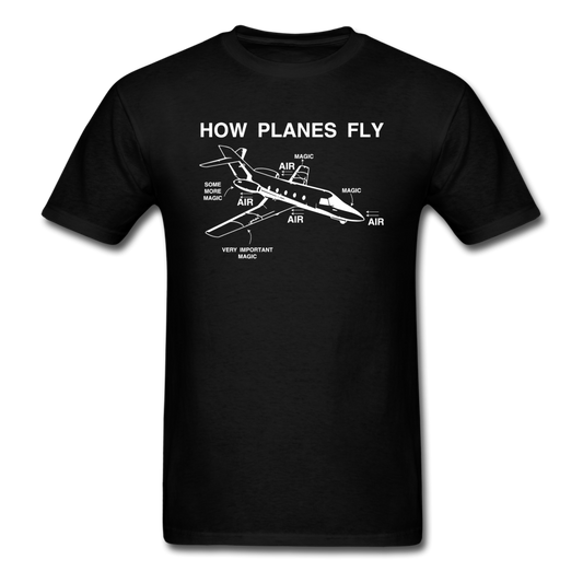 How Planes Fly - White - Unisex Classic T-Shirt - black