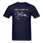 How Planes Fly - White - Unisex Classic T-Shirt - navy