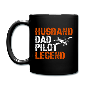 Husband, Dad, Pilot, Legend - Full Color Mug - black