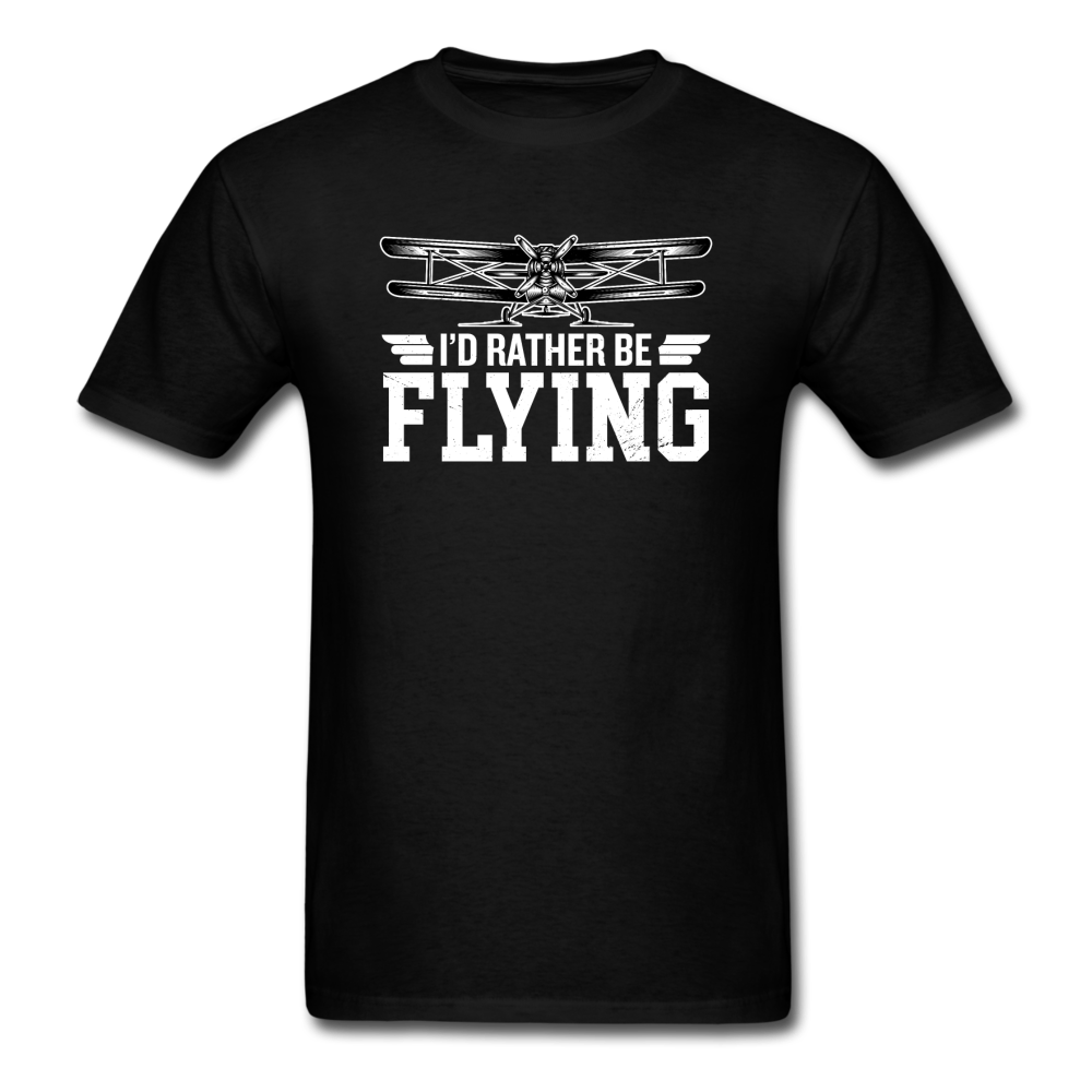 I'd Rather Be Flying - Biplane - Unisex Classic T-Shirt - black