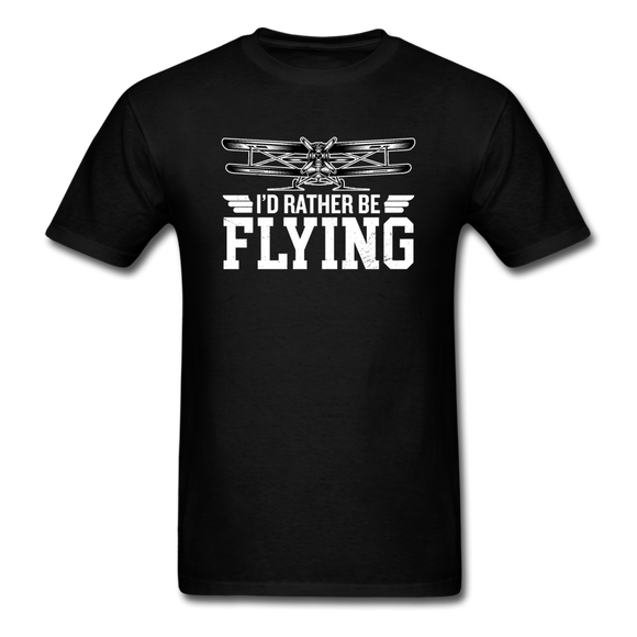 I'd Rather Be Flying - Biplane - Unisex Classic T-Shirt - black