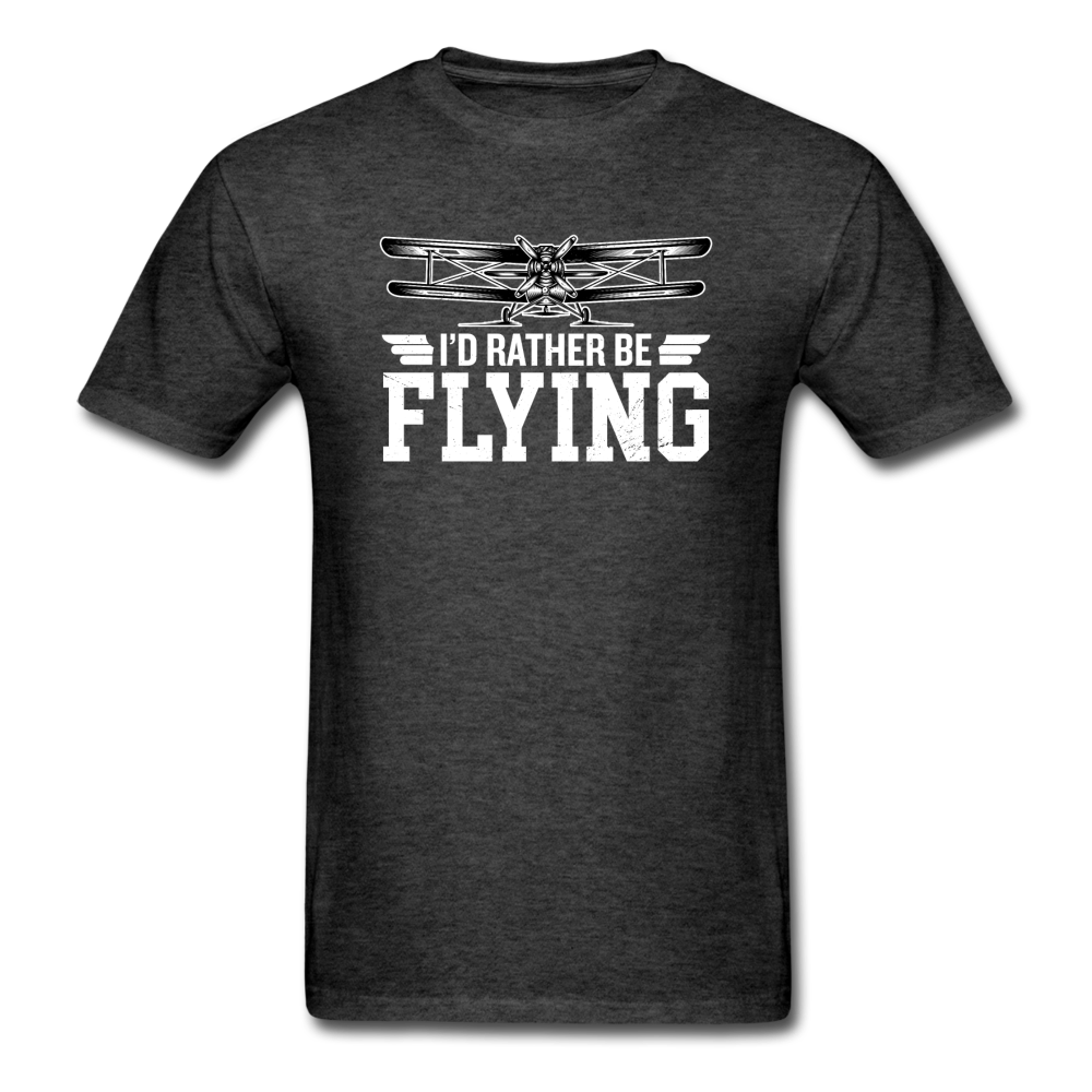 I'd Rather Be Flying - Biplane - Unisex Classic T-Shirt - heather black