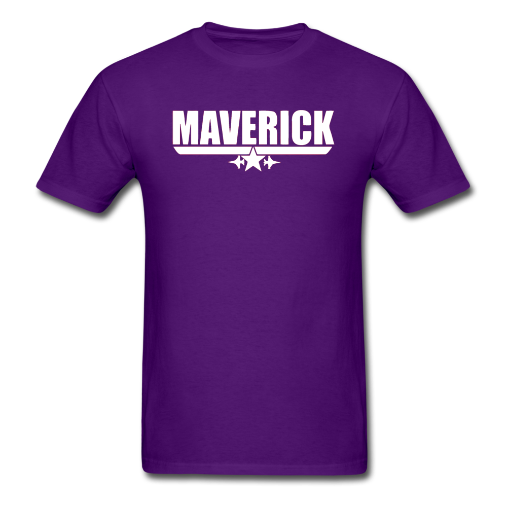 Maverick - White - Unisex Classic T-Shirt - purple