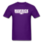 Maverick - White - Unisex Classic T-Shirt - purple