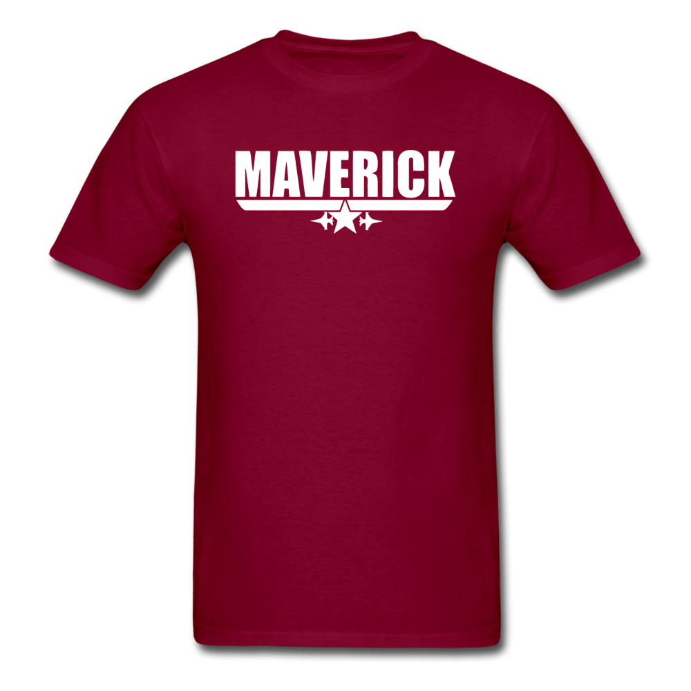 Maverick - White - Unisex Classic T-Shirt - burgundy