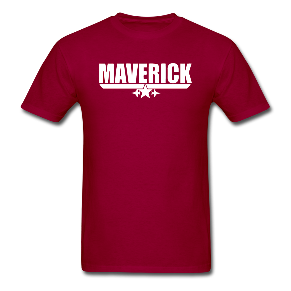 Maverick - White - Unisex Classic T-Shirt - dark red