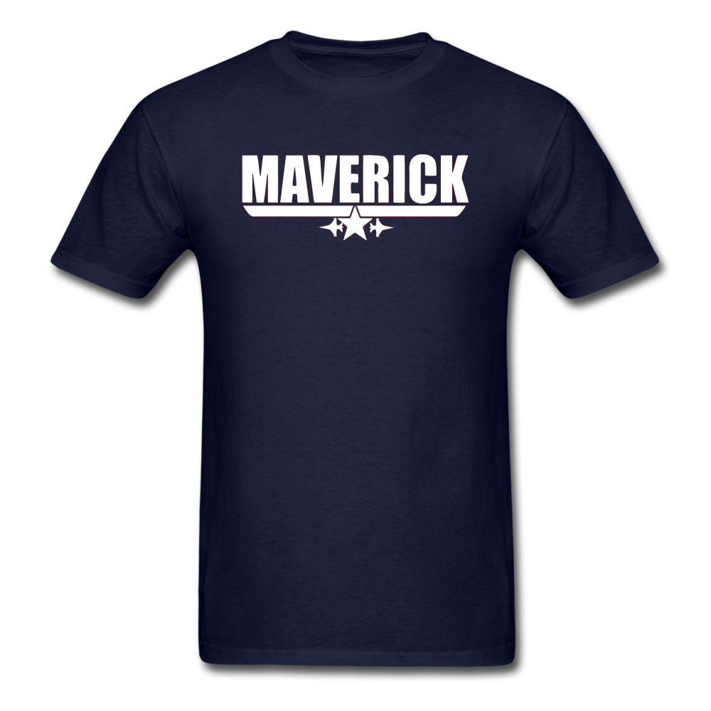 Maverick - White - Unisex Classic T-Shirt - navy