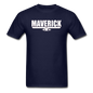 Maverick - White - Unisex Classic T-Shirt - navy