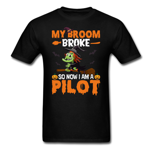 My Broom Broke - Pilot - Unisex Classic T-Shirt - black