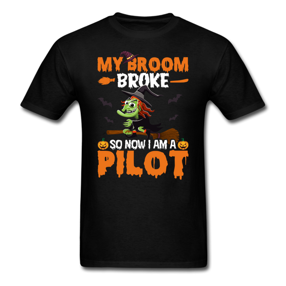 My Broom Broke - Pilot - Unisex Classic T-Shirt - black