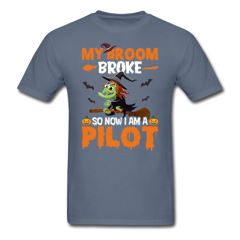 My Broom Broke - Pilot - Unisex Classic T-Shirt - denim