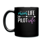 Mom Live, Pilot Wife - Full Color Mug - black