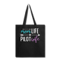 Mom Live, Pilot Wife - Tote Bag - black