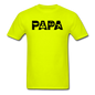 Papa - Airline Pilot - Black - Unisex Classic T-Shirt - safety green