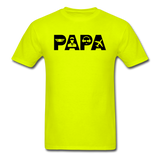Papa - Airline Pilot - Black - Unisex Classic T-Shirt - safety green