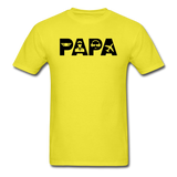 Papa - Airline Pilot - Black - Unisex Classic T-Shirt - yellow