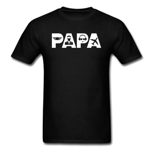 Papa - Airline Pilot - White - Unisex Classic T-Shirt - black