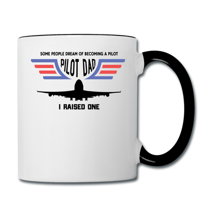 Pilot Dad - Airline - Contrast Coffee Mug - white/black