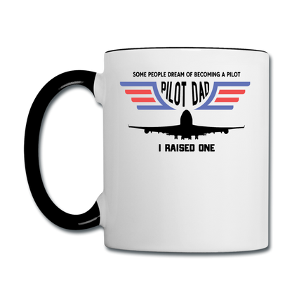 Pilot Dad - Airline - Contrast Coffee Mug - white/black