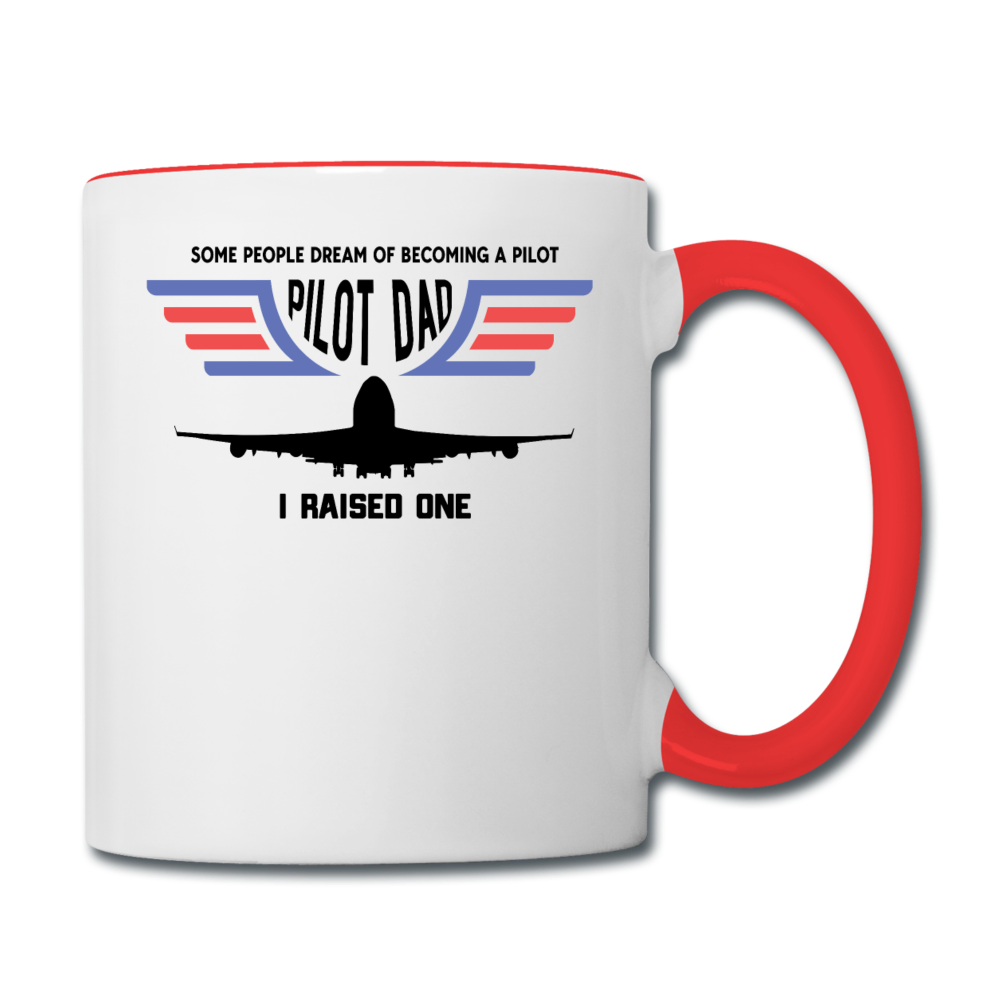 Pilot Dad - Airline - Contrast Coffee Mug - white/red