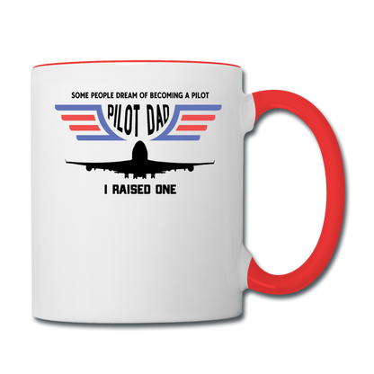 Pilot Dad - Airline - Contrast Coffee Mug - white/red