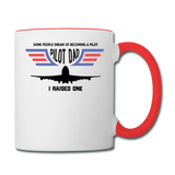 Pilot Dad - Airline - Contrast Coffee Mug - white/red