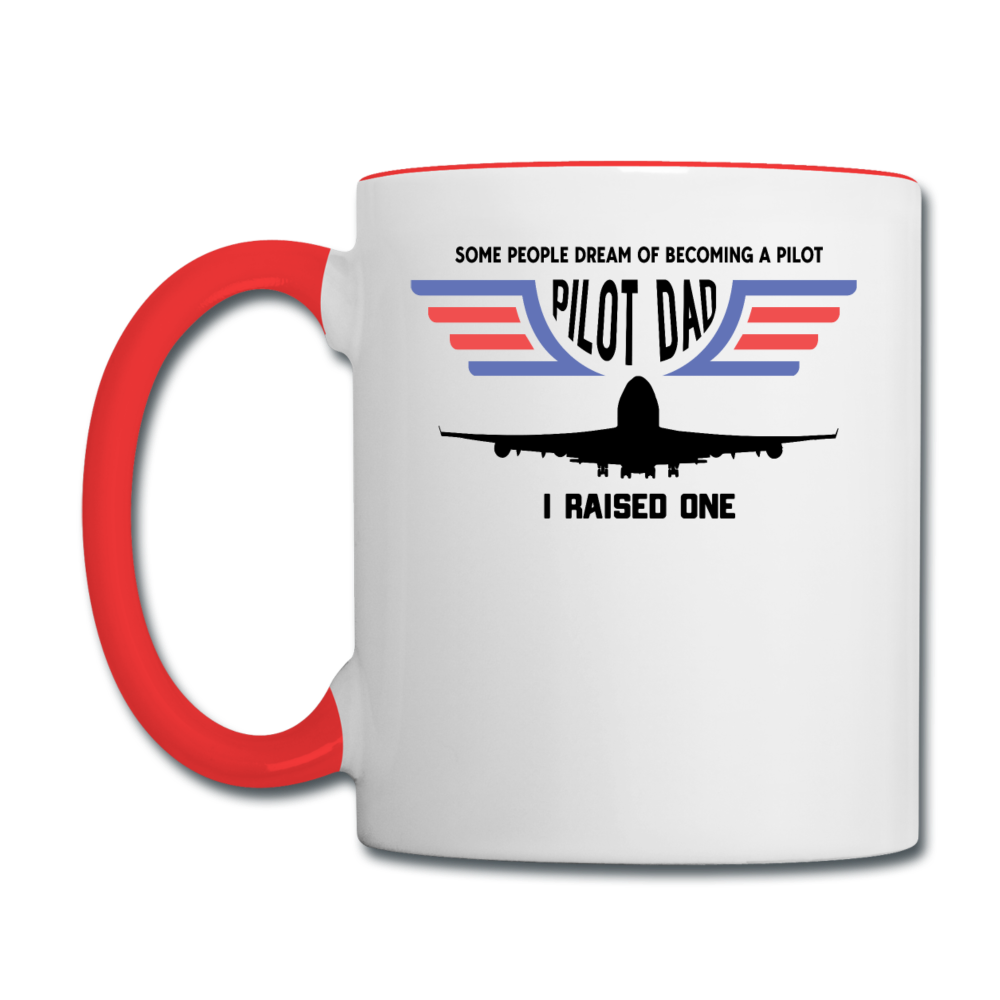 Pilot Dad - Airline - Contrast Coffee Mug - white/red