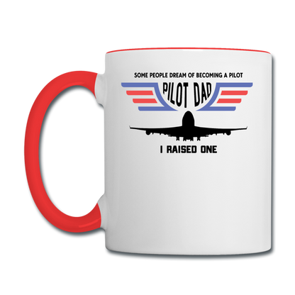 Pilot Dad - Airline - Contrast Coffee Mug - white/red