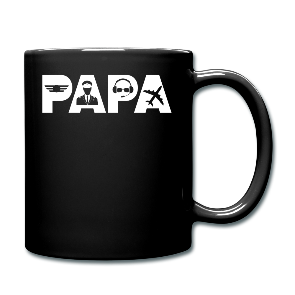 Papa - Airline Pilot - White - Full Color Mug - black