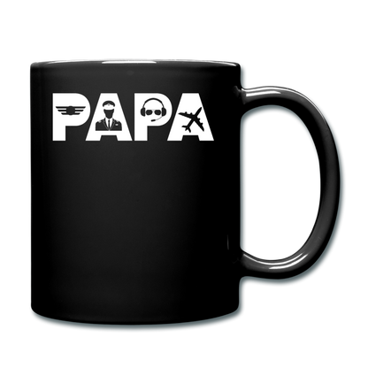 Papa - Airline Pilot - White - Full Color Mug - black