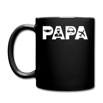 Papa - Airline Pilot - White - Full Color Mug - black