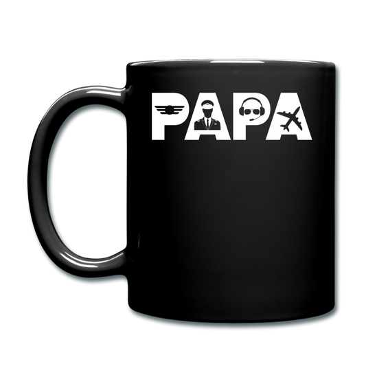 Papa - Airline Pilot - White - Full Color Mug - black