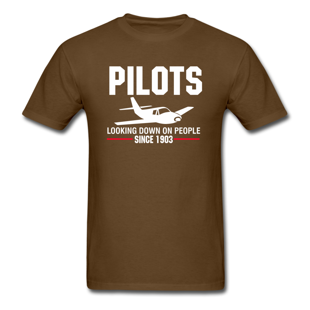 Pilots Looking Down On People - White - Unisex Classic T-Shirt - brown