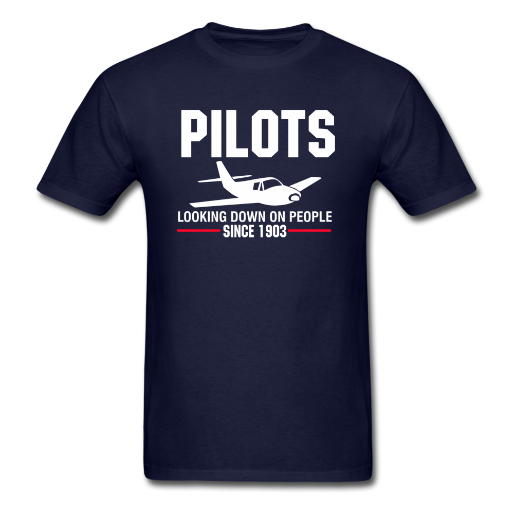 Pilots Looking Down On People - White - Unisex Classic T-Shirt - navy