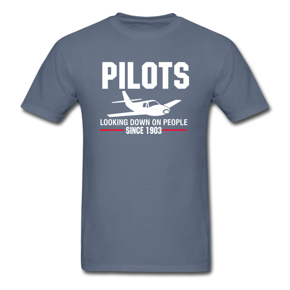 Pilots Looking Down On People - White - Unisex Classic T-Shirt - denim