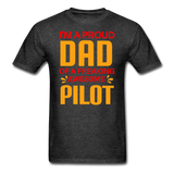 Proud Dad - Pilot - Unisex Classic T-Shirt - heather black