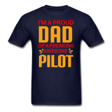 Proud Dad - Pilot - Unisex Classic T-Shirt - navy