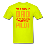 Proud Dad - Pilot - Unisex Classic T-Shirt - safety green