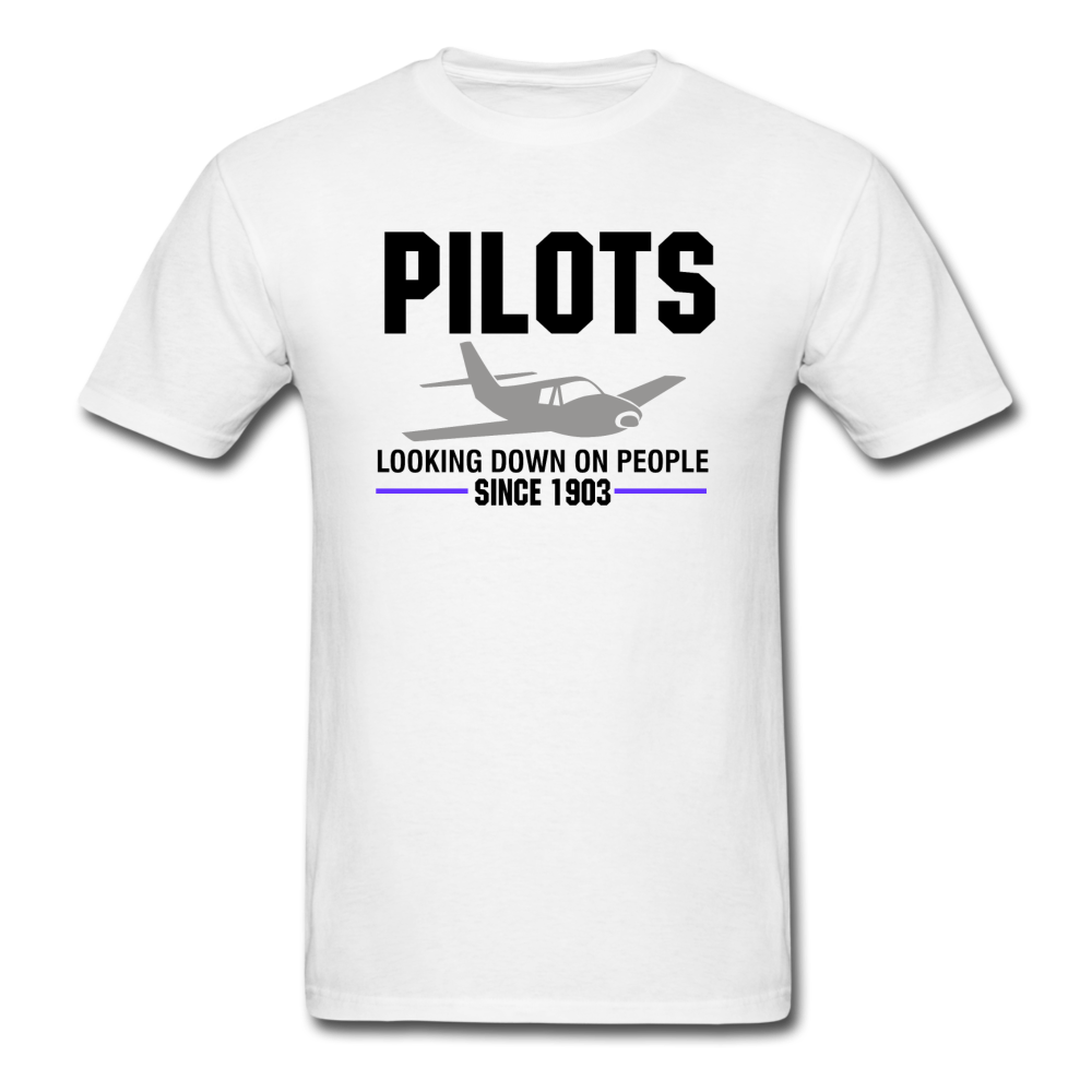 Pilots Looking Down On People - Black - Unisex Classic T-Shirt - white