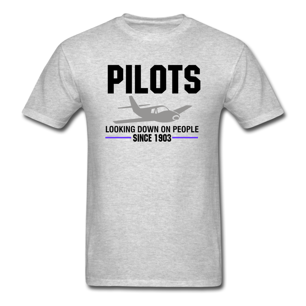 Pilots Looking Down On People - Black - Unisex Classic T-Shirt - heather gray