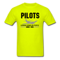 Pilots Looking Down On People - Black - Unisex Classic T-Shirt - safety green