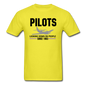 Pilots Looking Down On People - Black - Unisex Classic T-Shirt - yellow