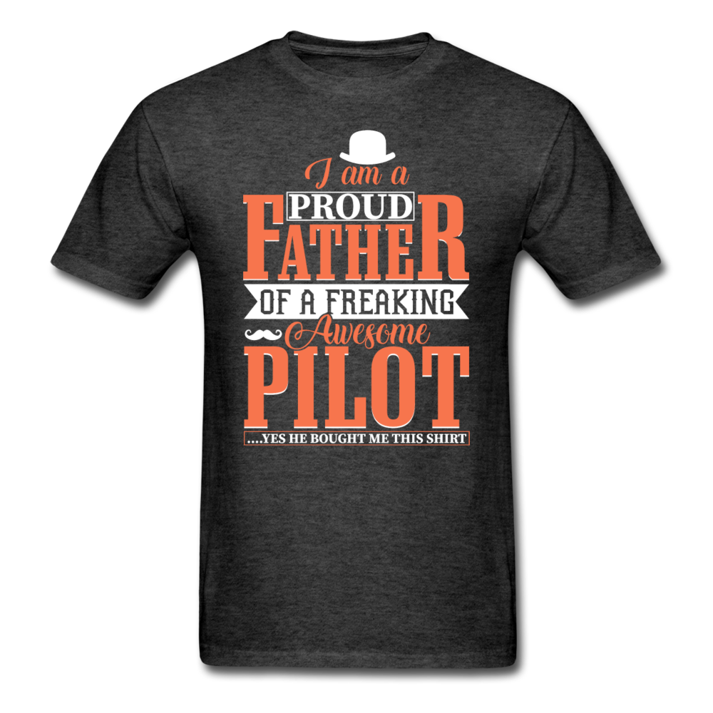 Proud Father - Pilot - Unisex Classic T-Shirt - heather black