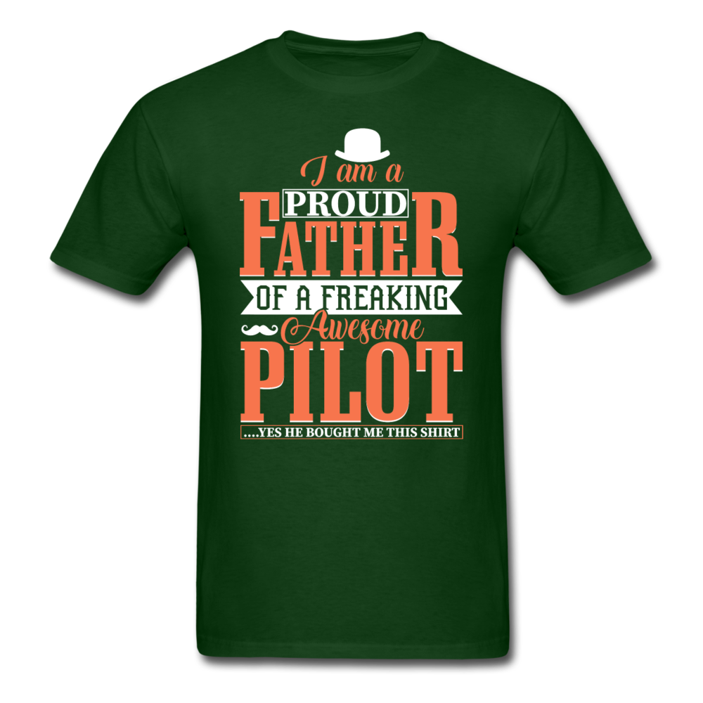 Proud Father - Pilot - Unisex Classic T-Shirt - forest green