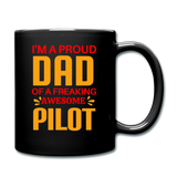 Proud Dad - Pilot - Full Color Mug - black