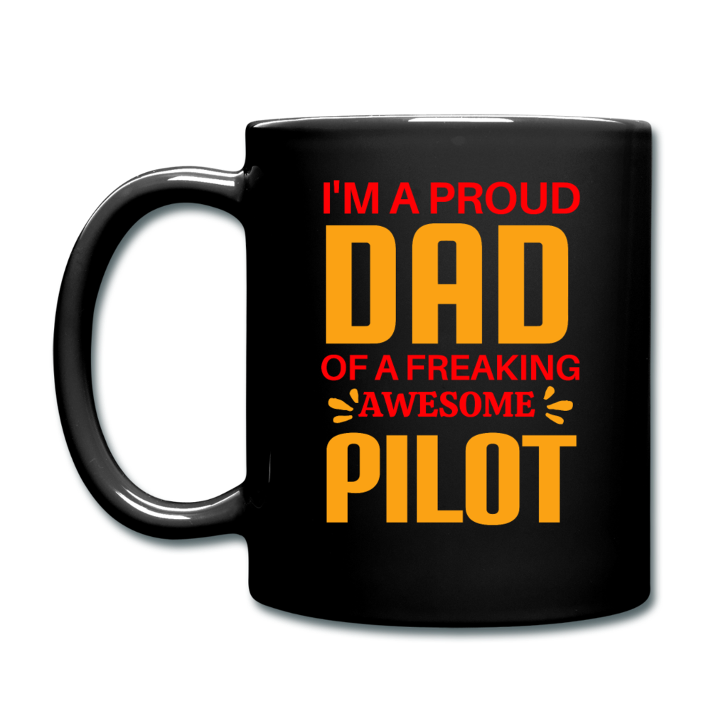 Proud Dad - Pilot - Full Color Mug - black