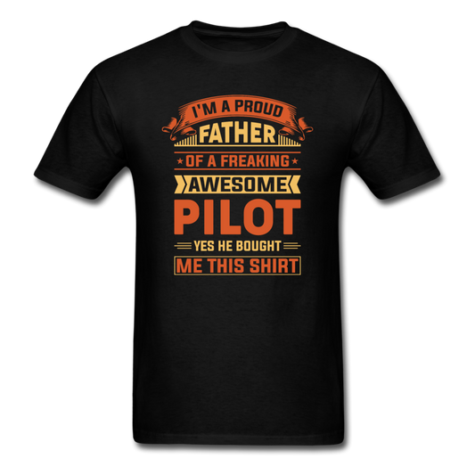 Proud Father - Pilot - v2 - Unisex Classic T-Shirt - black